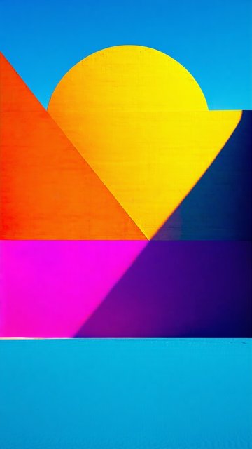 다채로운 기하학적 벽