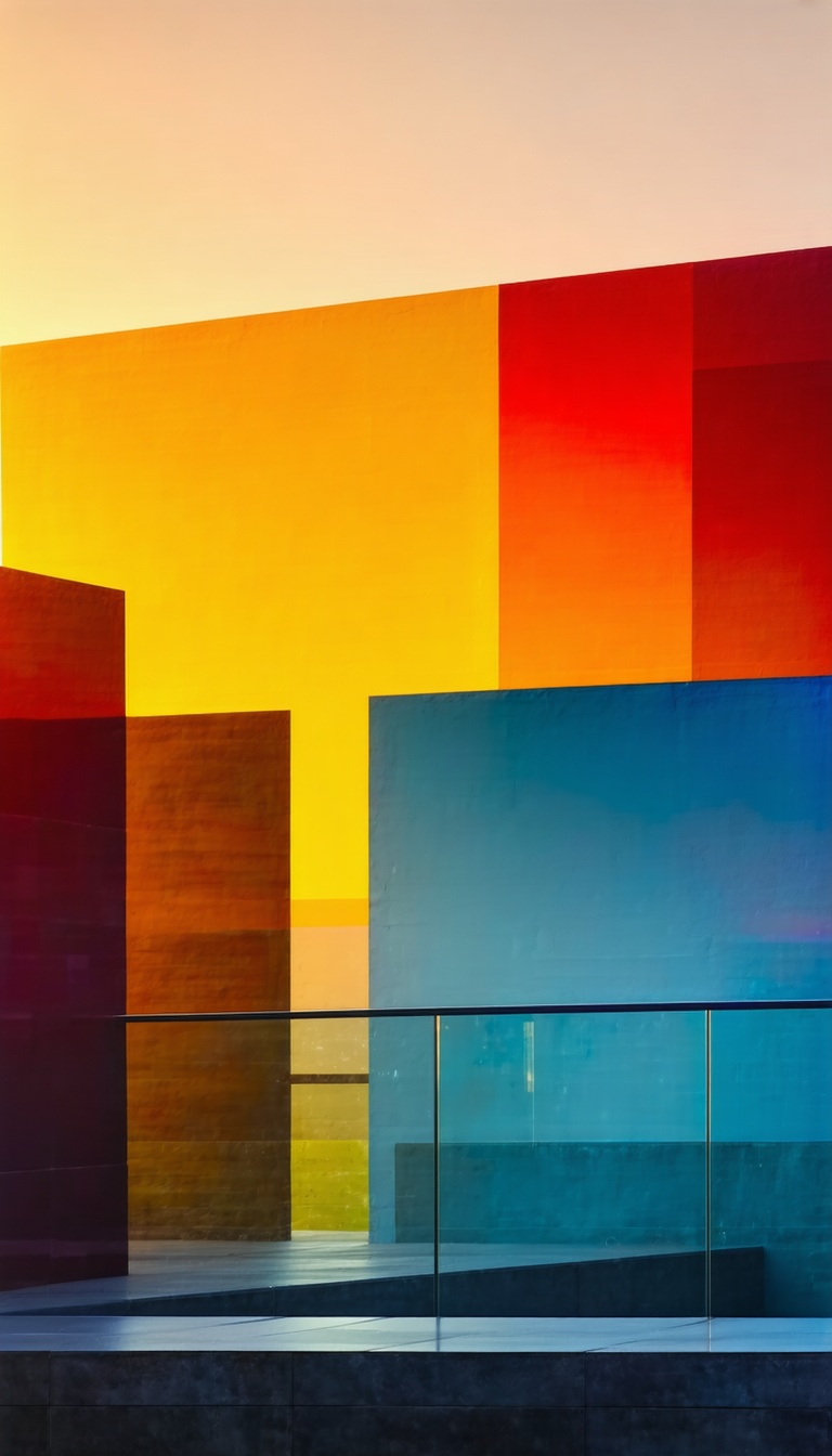 색채의 조화: 건축 디자인, 건축, 디자인, 색상, 색채, 건축물, 기하학
