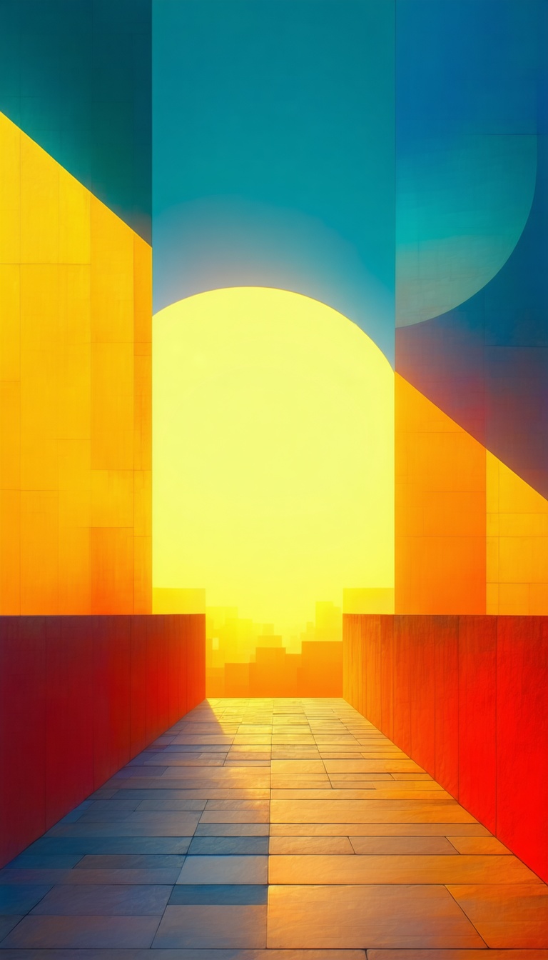 황홀한 일출과 도시 풍경, 일출, 도시, 건축, 건물, 색감, 햇살