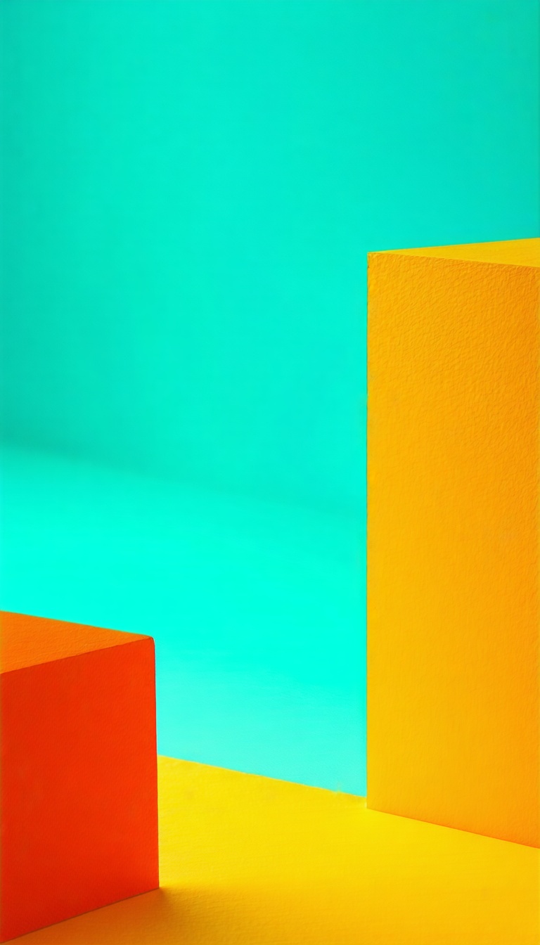 색상 블록과 배경의 조화, 색상, 배경, 블록, minimal, composition, color block