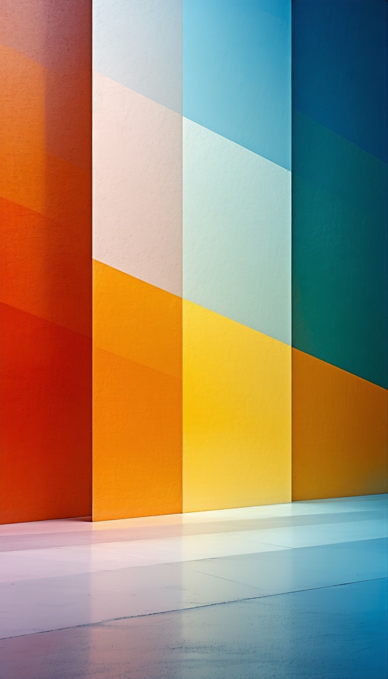 다채로운 색상의 추상적 배경, 추상, 배경, 색상, 기하학, 벽, 디자인