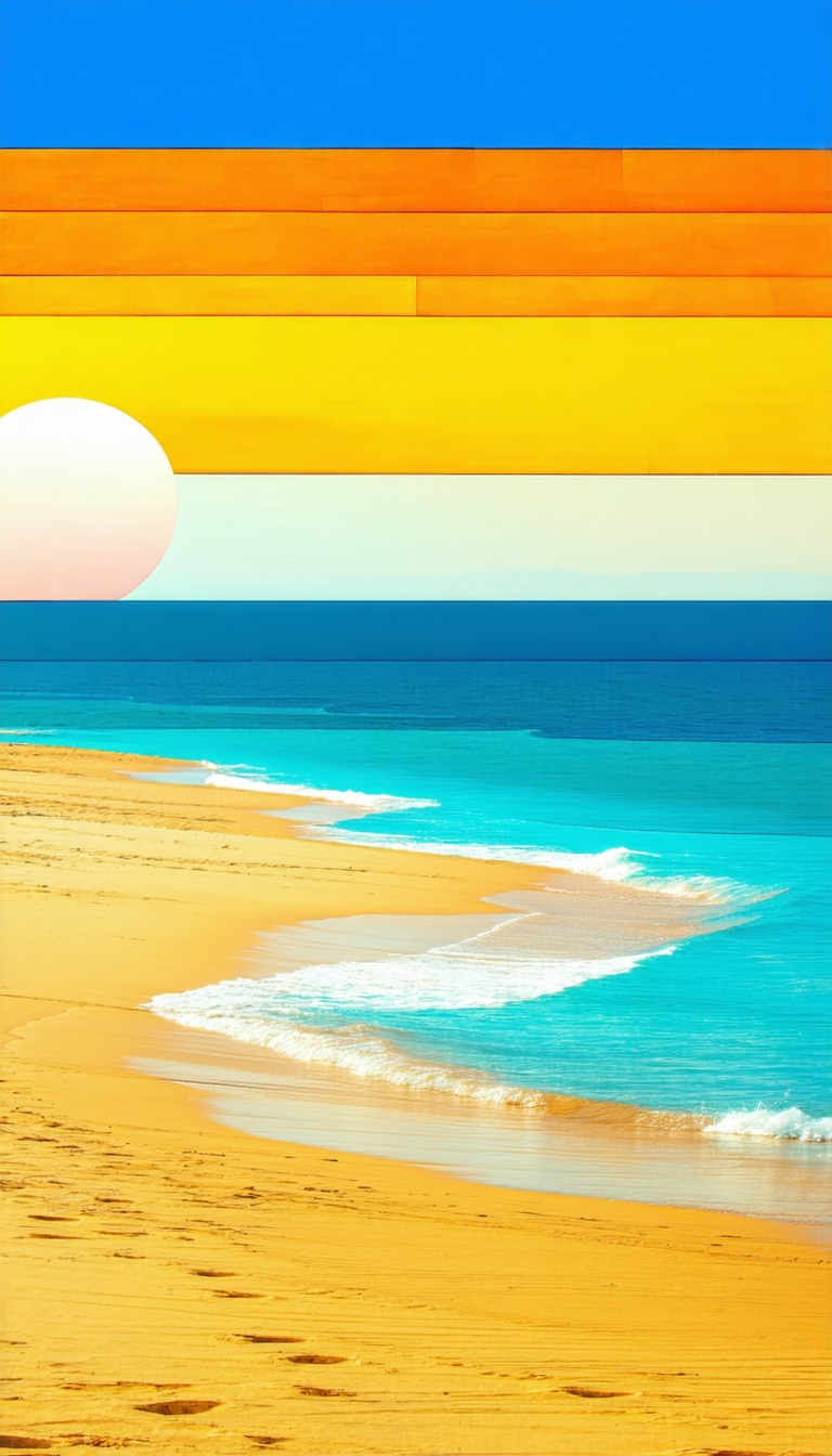 아름다운 해변 풍경, beach, ocean, sea, summer, sunset, sand