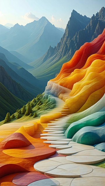 무지개 산의 계단