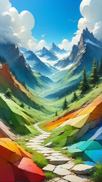 무지개 산맥의 오솔길