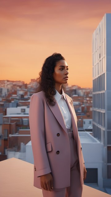 황혼녘 도시의 커리어 우먼