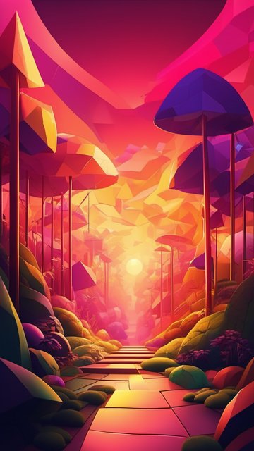 환상적인 색채의 길