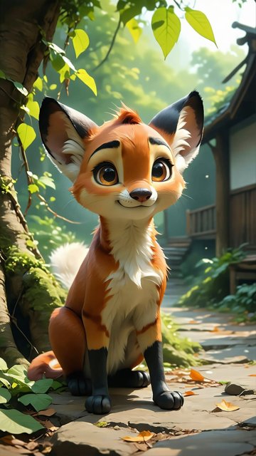 귀여운 아기 여우