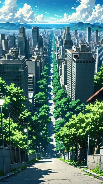 도시 풍경의 아름다운 거리