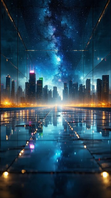 밤하늘 도시 풍경