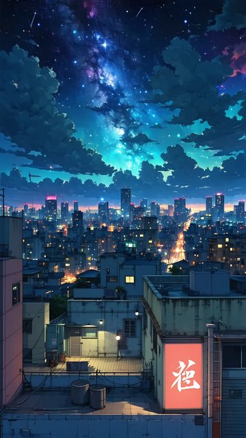 밤하늘의 도시 풍경