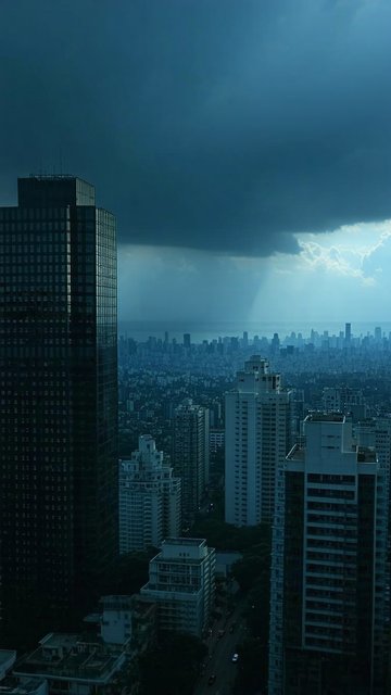 어둠 속 도시 풍경