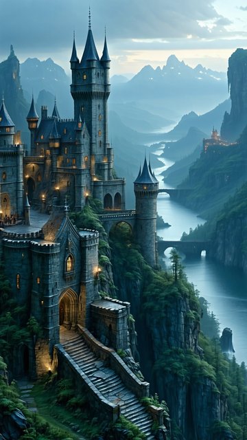 절벽 위의 고대 성