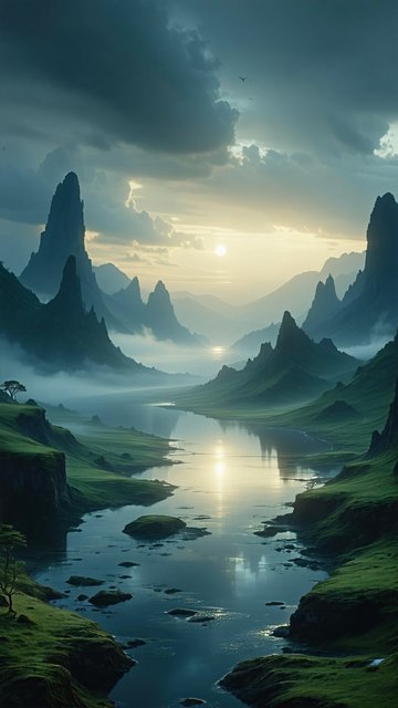 몽환적인 아침 풍경