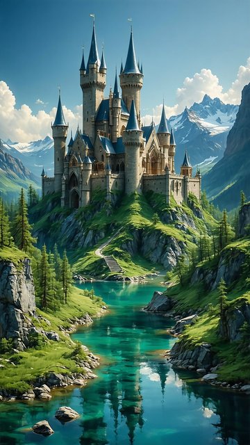 웅장한 산악 성채