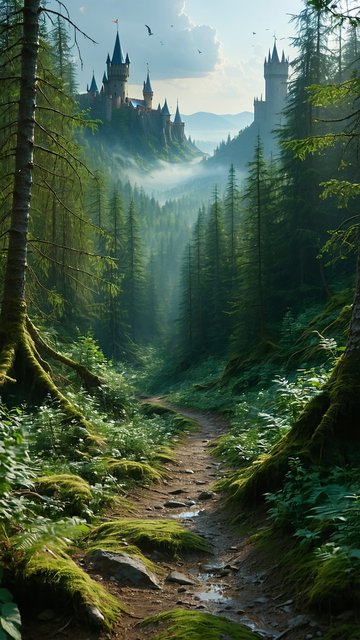 숲 속의 아름다운 성