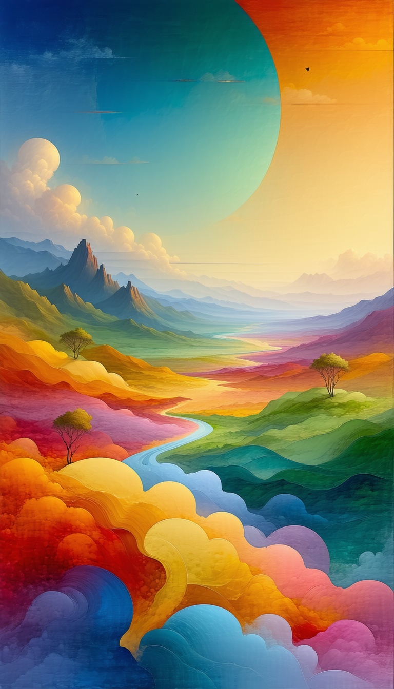 Untitled, Abstract Illustration, sweeping landscape view, no-person