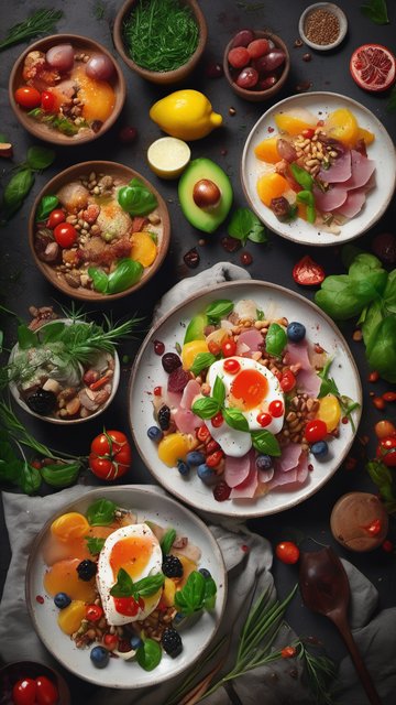 활기찬 색감의 건강 브런치 & 샐러드 모음