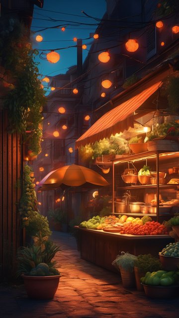 밤골목 시장, 따뜻한 등불 아래