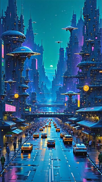 미래도시의 야경