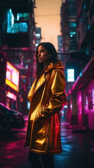 황금빛 코트, 네온 도시의 밤