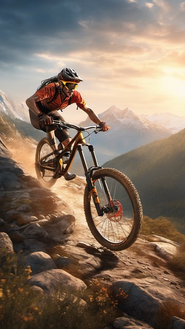 산악자전거 다운힐: 웅장한 자연 속 질주